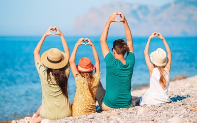 a family on holiday